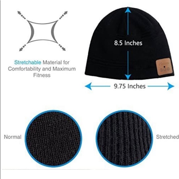 NWT Beanie aka Toque with Bluetooth Headphones! - Picture 5 of 14